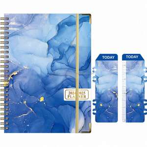 2024 Luxury Spiral Planner Hardcover Leather/PP A5 Office Notebook Journals Agenda <b>Diary</b> <b>Custom</b> Logo Notepad for Teachers - Product Image 6