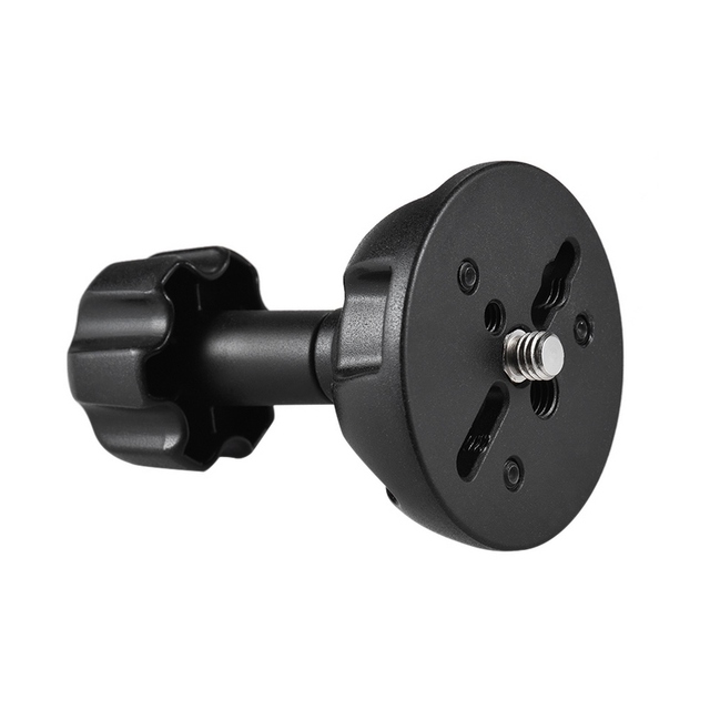 75mm Half Ball Flat to Bowl Adapter with 1/4" and 3/8" Screws for Fluid Head Tripod DSLR Rig Camera