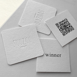 <span class=keywords><strong>Carte</strong></span> en coton 400gsm papier fait à la main <span class=keywords><strong>carte</strong></span> de vœux logo en relief personnalisé pour mariage - Product Image 2