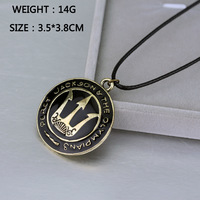 Accessoires de film en gros, collier Percy Jackson et le voleur de foudre, pendentif trident rétro créatif