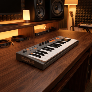 Clavier MIDI miniature MIDIPLUS Tiny+ 32 touches avec 4 pads RGB et 4 boutons, contrôleur MIDI USB professionnel pour la production <span class=keywords><strong>musicale</strong></span> - Product Image 1