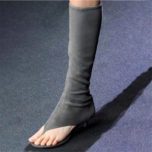 Stivali Invernali da Donna di Alta Moda con Tacco a Rocchetto, Punta Aperta, Impermeabili e Comodi, Fornitura Diretta OEM ODM - Product Image 5