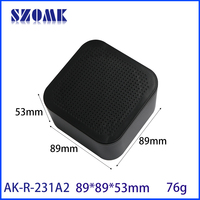 Boîtier de contrôle en plastique ABS 89*89*53mm pour télécommande WiFi intelligente IP54, boîtier de haut-parleur de diffusion vocale