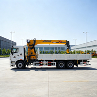 Nouvelle grue montée sur camion de 16 tonnes pour la construction, flèche à 5 sections, système de freinage pneumatique, boîte de vitesses et moteur, hauteur de levage de 21 m