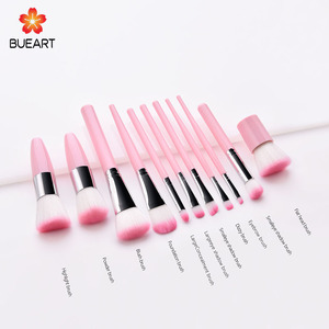 DailyQueen Ensemble de 11 pinceaux professionnels pour le visage, le <span class=keywords><strong>spa</strong></span>, le nail art, la peinture et le maquillage, en poils synthétiques, couleur rose - Product Image 2