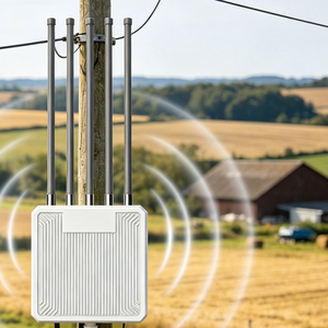 <span class=keywords><strong>Point</strong></span> d'accès WiFi6 extérieur 3000 Mbps longue portée 1 km AP sans fil CPE 5 antennes haute puissance PoE pour ferme, port, vente en gros HW3000L - Product Image 1