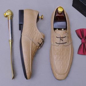 ASTON M.JAZZ Chaussures de ville et de mariage pour hommes en cuir véritable, à bout pointu, respirantes, à lacets, décontractées, grandes tailles, légères, haut de gamme - Product Image 2
