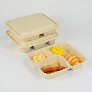 Cajas de papel para caña de azúcar, vajilla ranurada para almacenamiento y exhibición de alimentos para uso doméstico e industrial - Product Image 5