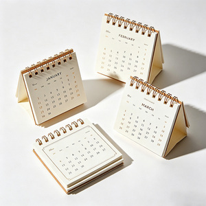 Calendrier <span class=keywords><strong>de</strong></span> bureau floral 5x6 avec impression personnalisée OEM/ODM, marque d'origine Guangdong, papier offset, couverture souple - Product Image 4