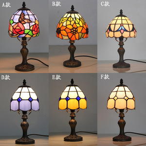 Fornitura Diretta di Lampade in Vetro Artistico Europeo e Americano, Luci Notturne per Camera da Letto, Studio, Caffè, Stile Mediterraneo - Product Image 1