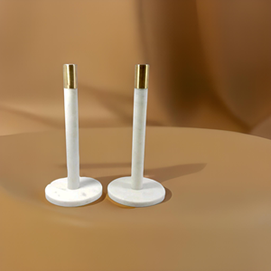 Supports de bougies modernes en argent pour mariage, décorations de table, chandeliers en métal, centres de table faits à la main, logo personnalisable - Product Image 4