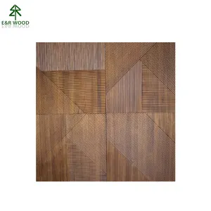 E & R木质蜂窝复杂图案窗帘木质覆层复合船用家具内墙板
