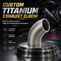 Coude d'échappement haute performance en titane pur Gr2, cintrages à mandrin, surface polie pour moto et automobile haut de gamme sur mesure