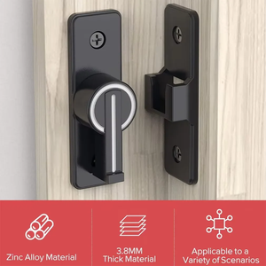 Perno Luminoso para Puerta Interior, Perno Moderno de Acero Inoxidable, Cerrojo de Superficie para Puerta de Habitación, Cerradura Resistente de 90 Grados - Product Image 3