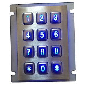 Bàn phím kim loại máy với Trackball thích ứng cho sản xuất Bàn phím kiosk môi trường cứng - Product Image 5