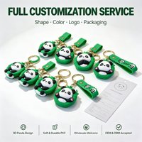 Porte-clés Panda 3D en PVC Souple Personnalisé – Vente en Gros, Mignon, Cadeau Promotionnel, OEM ODM, Direct Usine