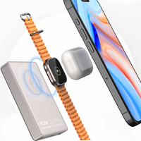 Vente en gros Portable Ultra Mince Powerbank 15W Charge Rapide 10000 Mah Magnétique Sans Fil Power Bank