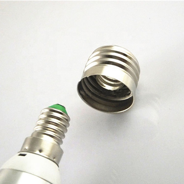 12 Pezzi Adattatore Per Lampadina Da E27 A E14 Convertitore Attacco E27 E14 Compatibile Led E Incandescenza Colore Bianco D E27 E14