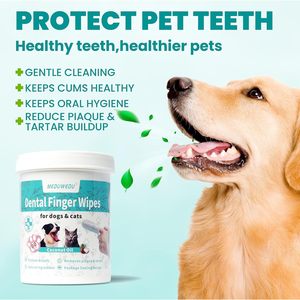 Toallitas Dentales Meduwedu 60 Unidades con Aceite de Coco para Perros y Gatos - Product Image 2