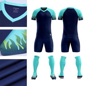 Thermische Sublimation Ganzkörper-maßge schneiderte hochwertige Fußball-Profi-Trikots Schnellt rocknende atmungsaktive Fußball trikots - Product Image 5