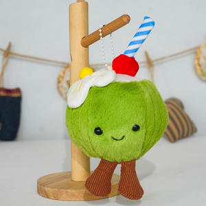 دمية فشار جوز الهند الشهيرة على الإنترنت، لعبة قطيفة ناعمة، سلسلة مفاتيح، محشوة بقطن PP لتخفيف التوتر، تعليقة للحقيبة - Product Image 5