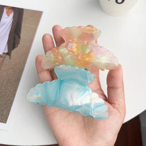 กิ๊บหนีบผมอะคริลิคสีลูกกวาดขนาดใหญ่ กิ๊บหนีบผมสำหรับอาบน้ำ - Product Image 2