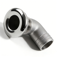 Conector de Drenaje Pasante de Casco Marino de Latón 316 SS con Rosca Completa/Parcial 90° °   Drenaje de cubierta tipo hongo para ventilación de casco de barco y RV