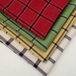 Vestido camisero rojo de sarga de algodón 100% para niñas y niños tela a cuadros de moda transpirable y tejida para zapatos y juguetes - Product Image 6