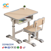 Ensemble bureau et chaise ergonomiques pour l'exportation mondiale avec pieds réglables en hauteur – Mobilier scolaire en gros pour projets scolaires