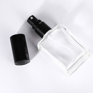 Hot Sale 15ml Glass Perfume Bottle Rectangle Gold <b>Silver</b> Black Aluminum Nozzle Empty <b>Spray</b> Bottles - Product Image 3