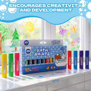 Crayons de bain Abby Paint, crayons de bain pour enfants, stylos pour enfants, couleurs vibrantes, sans désordre, faciles à nettoyer, séchage rapide, non toxiques - Product Image 4