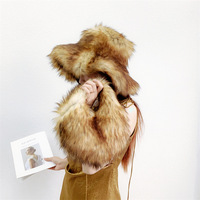 Sac à main tendance Y2K rose pour femme avec pompon en fausse fourrure de raton laveur, sac à main en peluche moelleuse pour femme