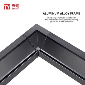 Panier de rangement pour vêtements en alliage d'aluminium à fermeture douce, coulissant, pour armoire - Product Image 3