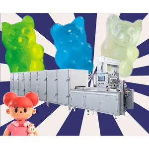 Easy Operation High capacity fruit jelly making machine gelatin pectin candy production line gummy candy depositing line