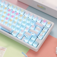 Personnalité quatre côtés transparents arc-en-ciel gommeux Keycaps PC matériel cerise profil processus d'impression UV pour clavier mécanique