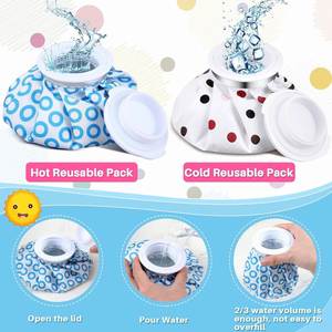 4-Piece Reusable <b>Ice</b> <b>Packs</b> & Hot Water <b>Bags</b> Pain Relief for Body Use Leak-Free Elastic Breathable (Stylish Design) - Product Image 3