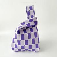 Sacs à main en tricot pour femmes de haute qualité en gros, sacs à main en tricot personnalisés, sacs fourre-tout à grande capacité, sacs à main en crochet rayés pour le shopping