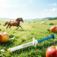 Direct usine : Pâte nutritionnelle équine aromatisée à la pomme, supplément vitaminique à 1,87 %, sans céréales, 6,08 g, OEM
