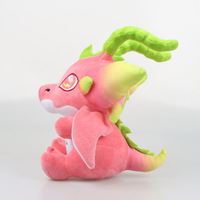 Peluche Dragon Fruit HECION, jouet en peluche doux et mignon en forme de dinosaure assis pour la décoration de la chambre des enfants, cadeaux d'anniversaire et objet de collection