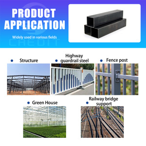 Ống hình chữ nhật màu đen trang trí cho tay vịn đồ nội thất 25x50mm 30x60mm sơn tĩnh điện - Product Image 6