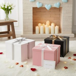 Cajas <span class=keywords><strong>de</strong></span> Regalo Decorativas Premium <span class=keywords><strong>para</strong></span> <span class=keywords><strong>San</strong></span> Valentín, Navidad y Aniversarios, Cajas <span class=keywords><strong>de</strong></span> Regalo <span class=keywords><strong>de</strong></span> Papel <span class=keywords><strong>de</strong></span> Lujo Reutilizables - Product Image 1