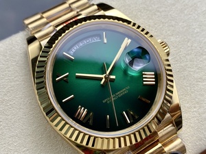 Reloj Mecánico de Buceo de Lujo, Super Calidad, 40 mm, Fábrica AR, Acero 904L, Movimiento ETA 3255, 228238, Peso 207 g, Verde Degradado - Product Image 2