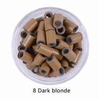Vente en gros 402025 anneau d'extension de cheveux 1000 pièces/bouteille boucle cheveux silicone anneau aluminium silicone micro perles