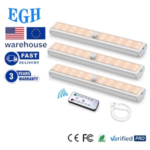EGH Modern Indoor LED Wall-Mounted Warm White Cabinet <b>Light</b> for Kitchen Closet Showcase Bathroom Remote Control Motion <b>Sensor</b> - Product Image 2