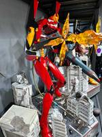 Estatua de Resina de Anime Japonés Mecha, Unidad EVA-02, Estilo Anime, Decoración para el Hogar, 73 cm, Polystone, Edición Limitada, Pintada a Mano, Artística