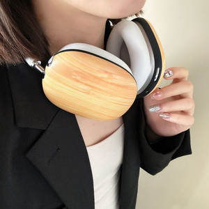 Étui à motif en bois compatible avec <span class=keywords><strong>Airpods</strong></span> Max étui pour casque housse de protection complète en TPU étui pour écouteurs Anti-chute housse pour oreillettes - Product Image 5