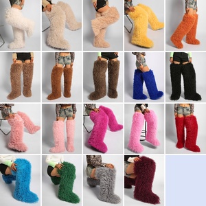 Botas Altas hasta el Muslo para <span class=keywords><strong>Mujer</strong></span>, de Piel Sintética Peluda, Impermeables, Térmicas, Estilo Y2K, con Suela de Goma - Product Image 4
