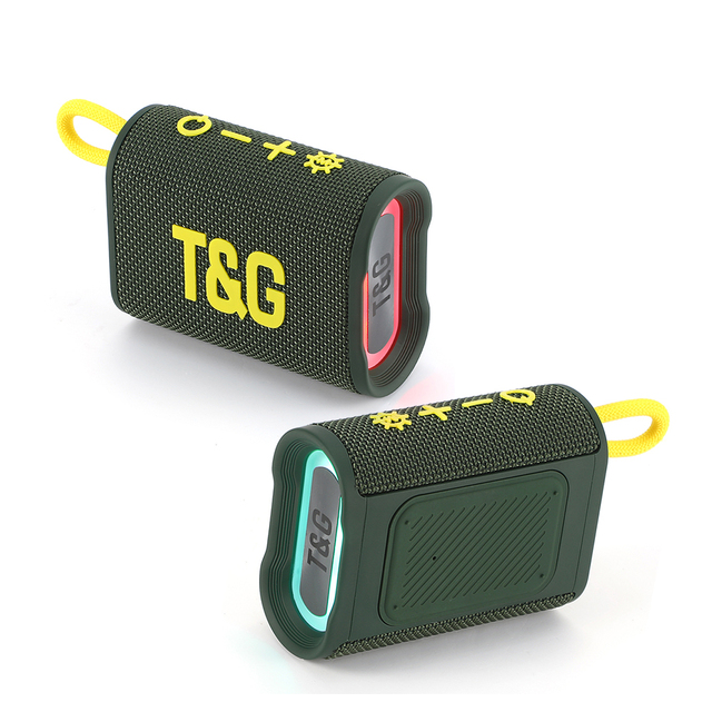 OEM TG396 Wireless Mini Fabric Bt Speaker FM Radio Portable Outdoor Bass Woofer Stereo Led Colorful Light HIFI Music Speaker
