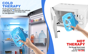 Compresse froide réutilisable pour le visage après la chirurgie des paupières Masque facial pour le soulagement de la migraine avec <span class=keywords><strong>gel</strong></span> - Product Image 6