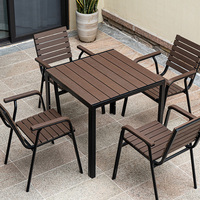 Offre Spéciale Table et chaises d'extérieur carrées 2 places en bois et plastique de haute qualité Table et chaises d'extérieur pour balcon de jardin